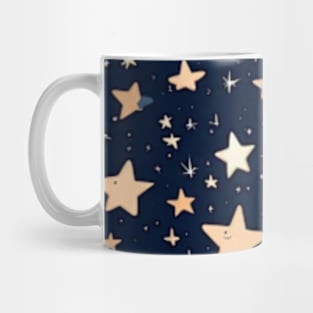 Stars pattern dark blue sky stars in the night , cute design stars pattern gift ideas Mug